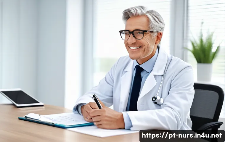 의료 서비스 만족도 향상 전략 - **Empathetic Consultation & Clear Communication:**
"A bright, modern medical consultation room w...